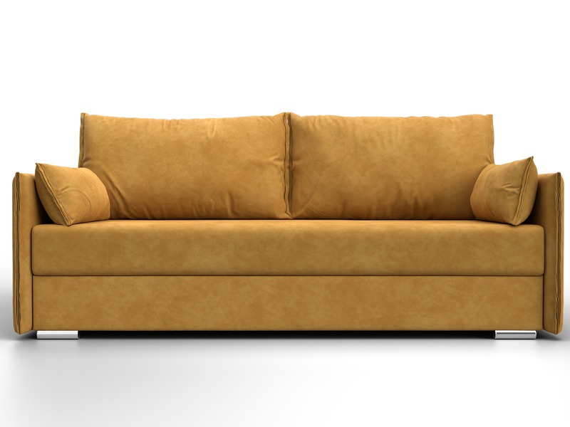 Диван прямой Сайгон, Велюр, BRUT 10 желтый