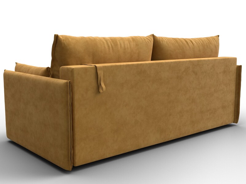 Диван прямой Сайгон, Велюр, BRUT 10 желтый