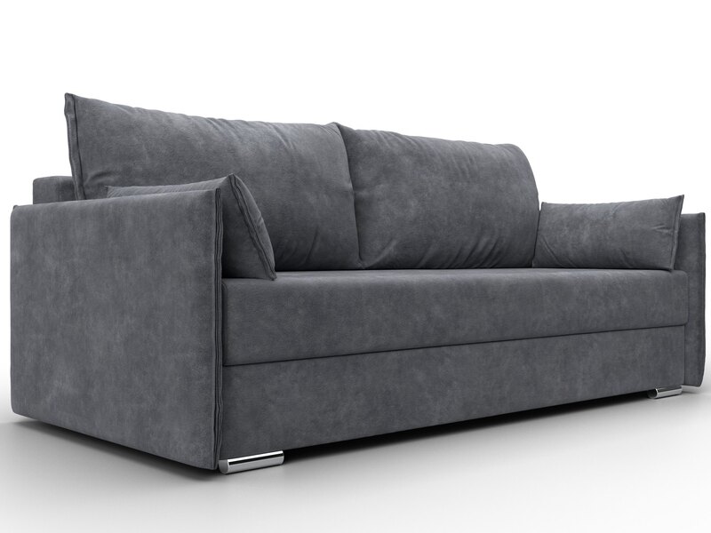 Диван прямой Сайгон, Велюр, BRUT 16 темно-серый