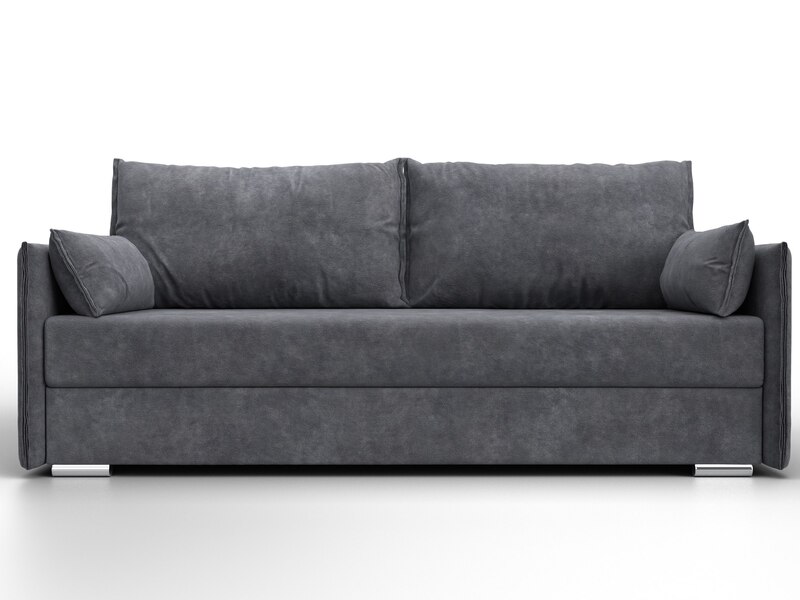 Диван прямой Сайгон, Велюр, BRUT 16 темно-серый