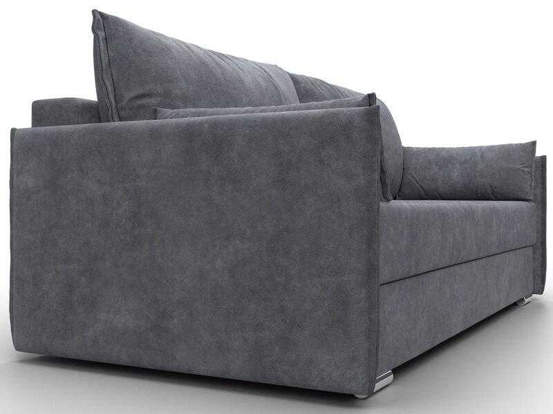 Диван прямой Сайгон, Велюр, BRUT 16 темно-серый