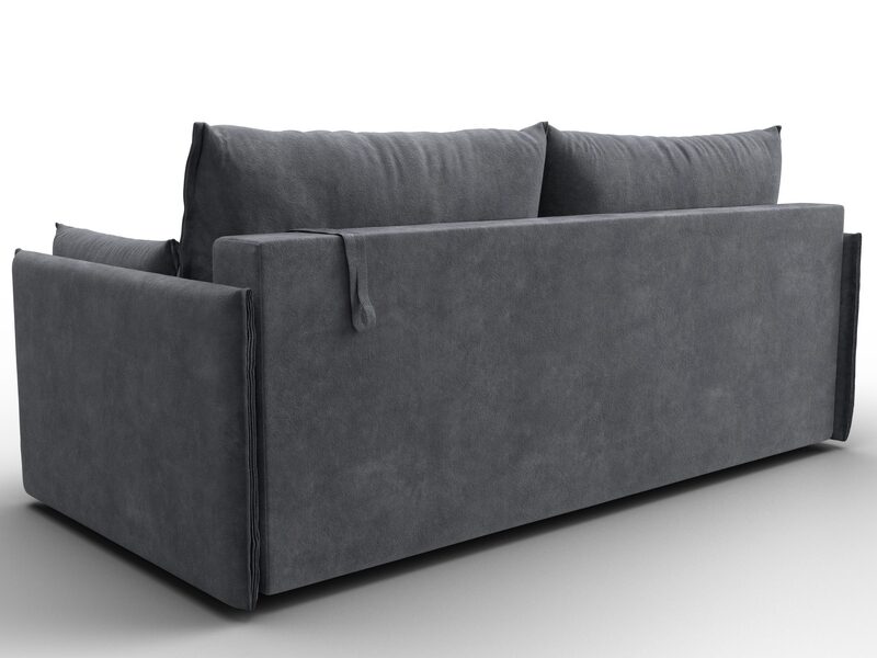 Диван прямой Сайгон, Велюр, BRUT 16 темно-серый