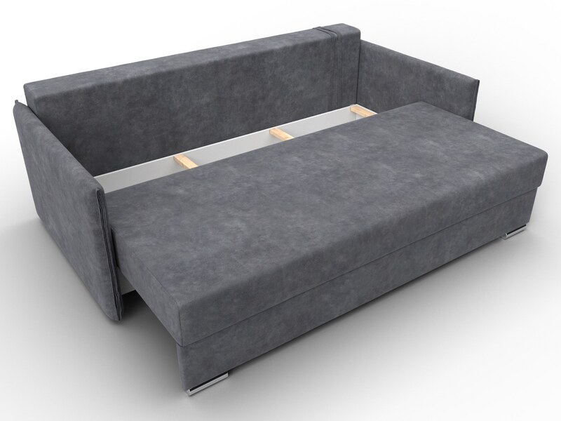 Диван прямой Сайгон, Велюр, BRUT 16 темно-серый