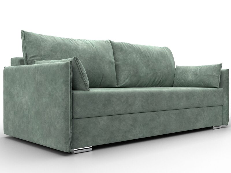 Диван прямой Сайгон, Велюр, BRUT 08 зеленый