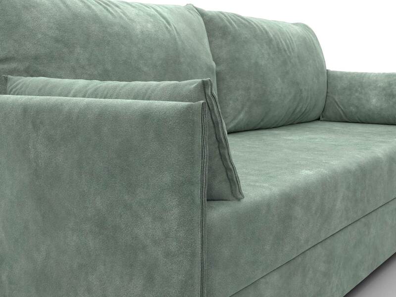 Диван прямой Сайгон, Велюр, BRUT 08 зеленый