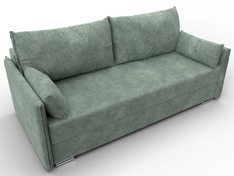 Диван прямой Сайгон, Велюр, BRUT 08 зеленый