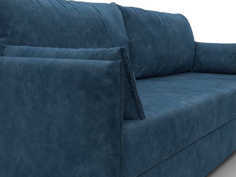 Диван прямой Сайгон, Велюр, BRUT 11 синий