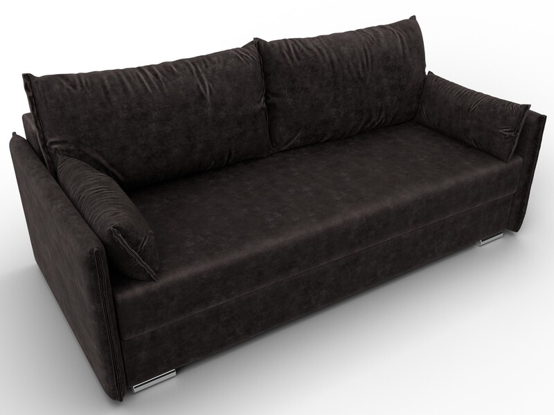 Диван прямой Сайгон, Велюр, BRUT 17 коричневый