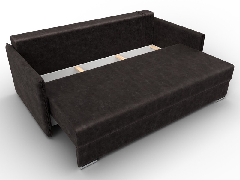 Диван прямой Сайгон, Велюр, BRUT 17 коричневый