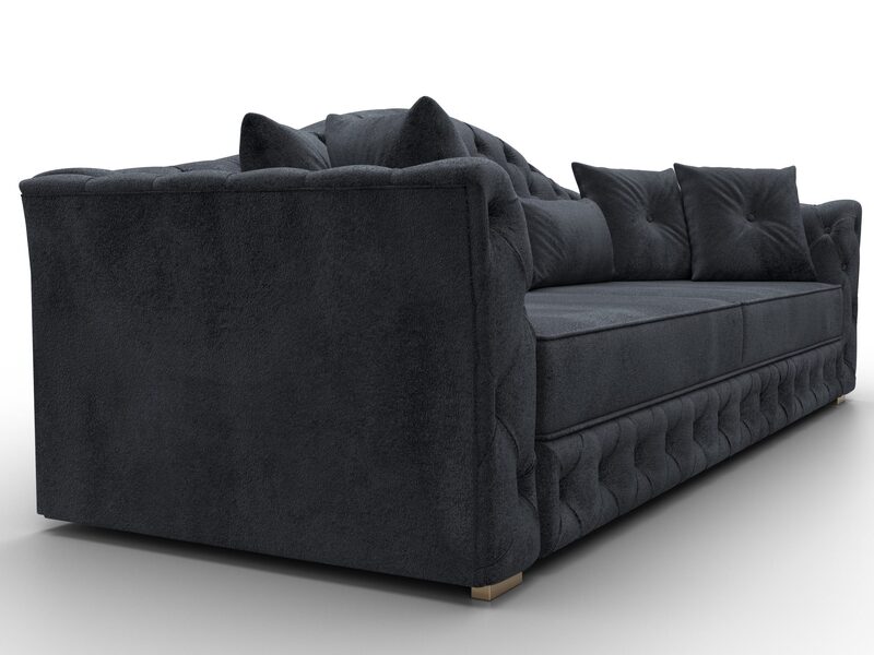 Диван прямой Артис, Велюр, TOWER 11 темно-серый