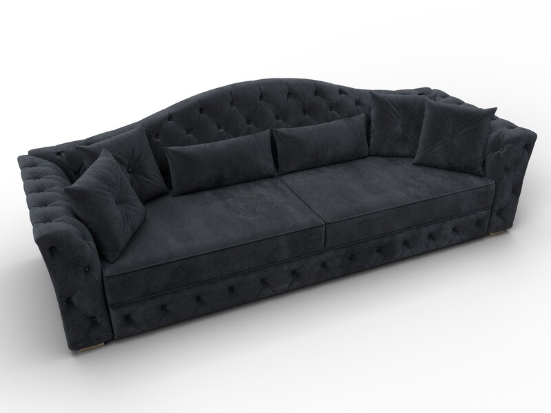 Диван прямой Артис, Велюр, TOWER 11 темно-серый