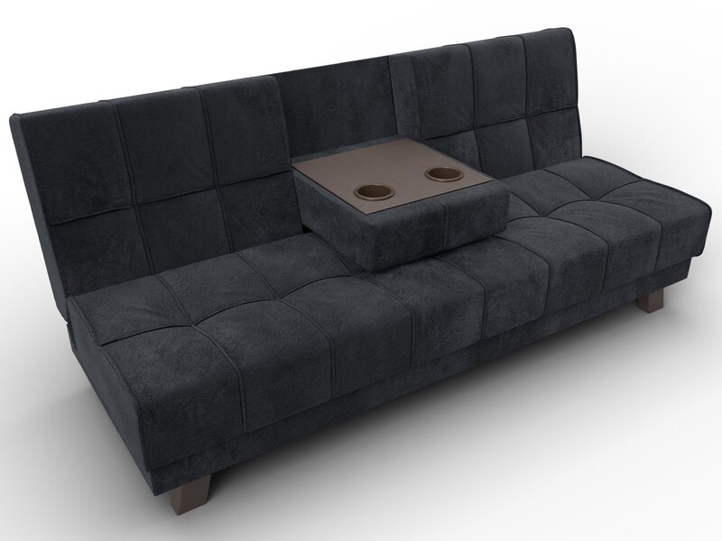 Диван прямой Винсент, Велюр, TOWER 11 темно-серый