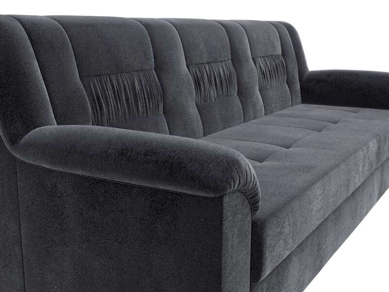 Диван прямой Карелия, Велюр, TOWER 11 темно-серый