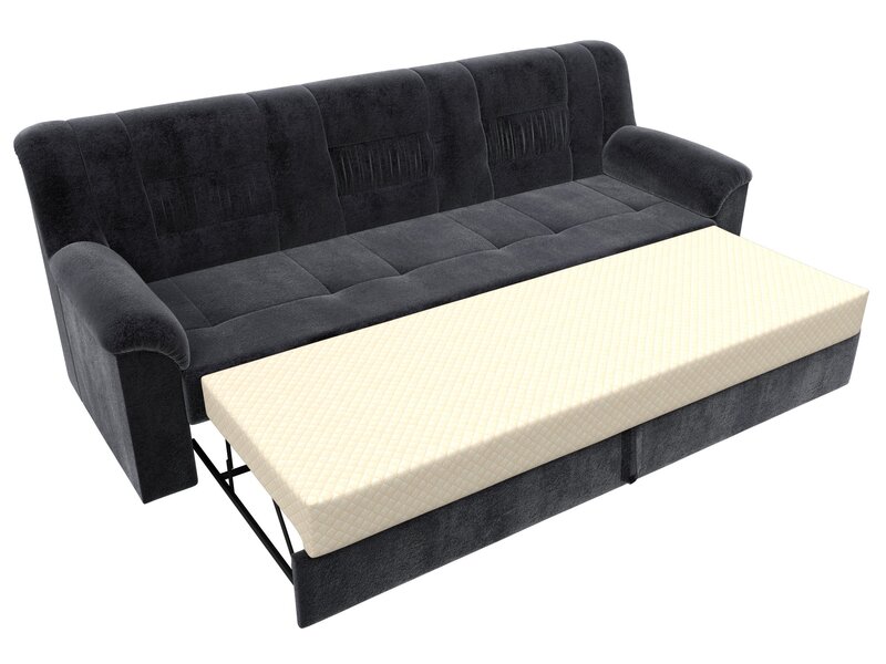 Диван прямой Карелия, Велюр, TOWER 11 темно-серый