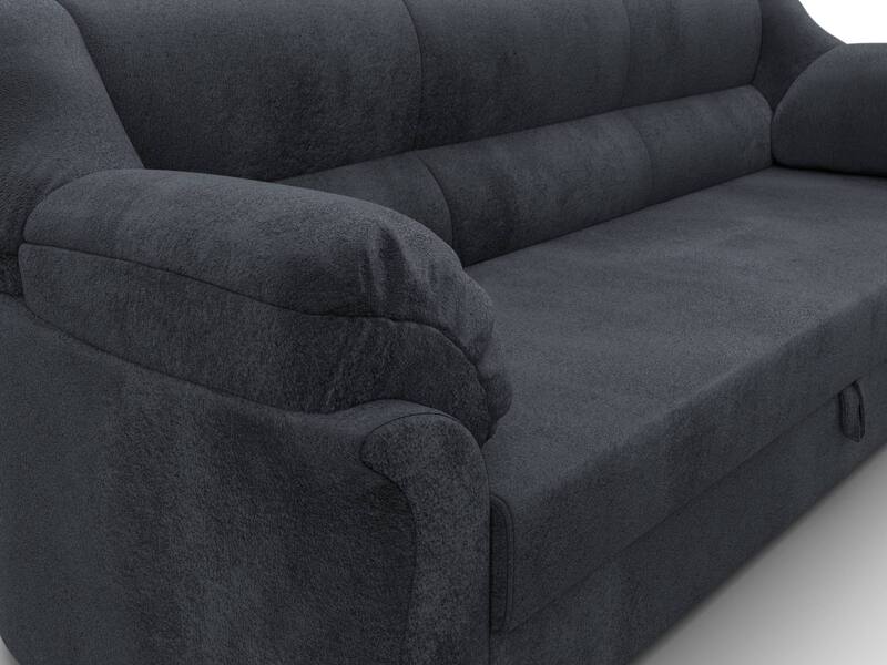 Диван прямой Карнелла, Велюр, TOWER 11 темно-серый