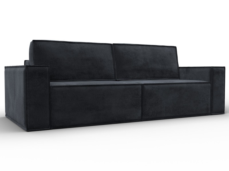 Диван прямой Куба, Велюр, TOWER 11 темно-серый