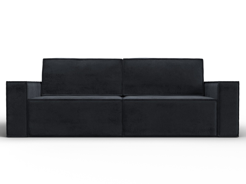 Диван прямой Куба, Велюр, TOWER 11 темно-серый