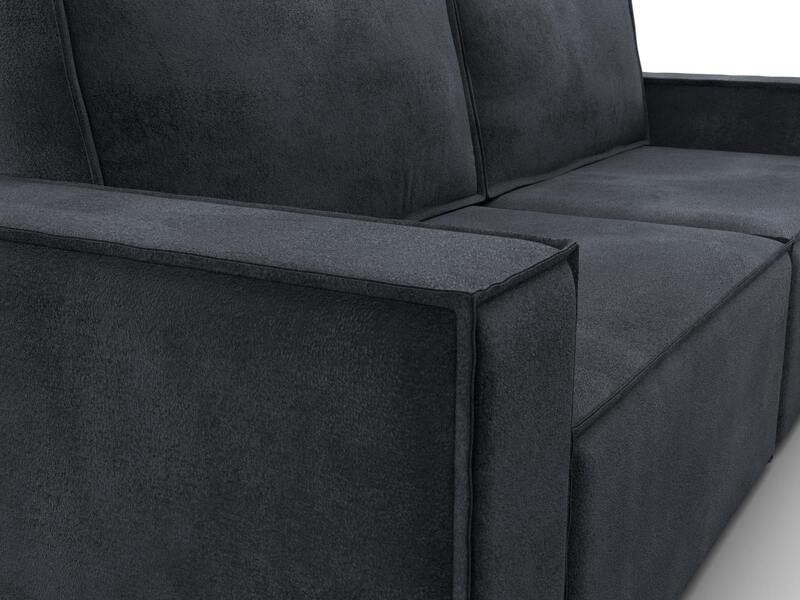Диван прямой Куба, Велюр, TOWER 11 темно-серый