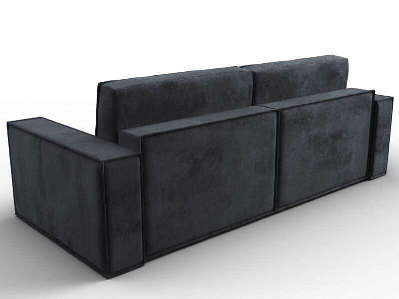 Диван прямой Куба, Велюр, TOWER 11 темно-серый