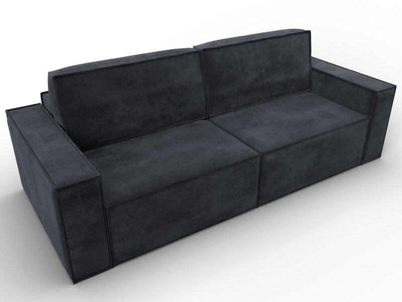 Диван прямой Куба, Велюр, TOWER 11 темно-серый