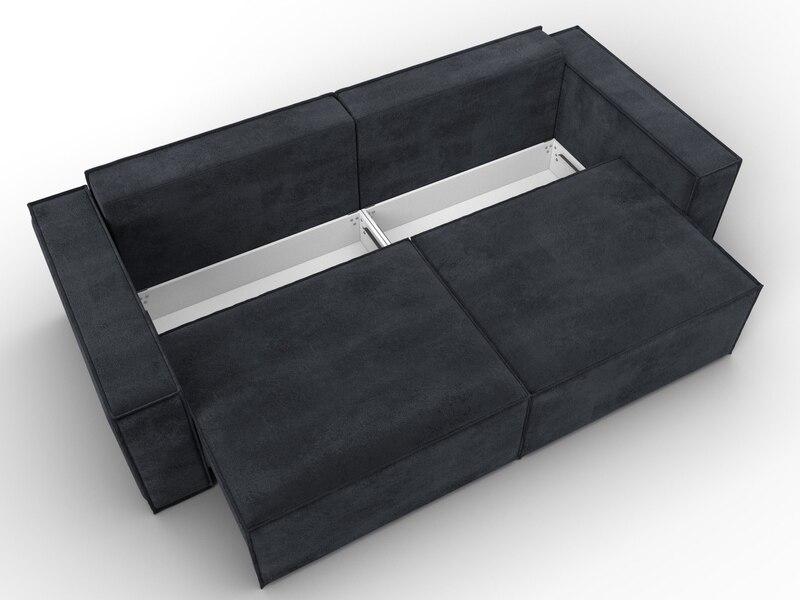 Диван прямой Куба, Велюр, TOWER 11 темно-серый