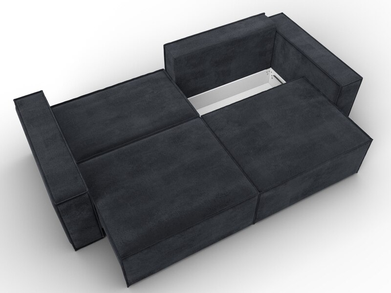 Диван прямой Куба, Велюр, TOWER 11 темно-серый