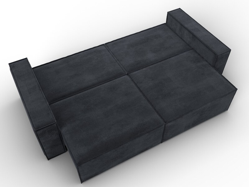 Диван прямой Куба, Велюр, TOWER 11 темно-серый