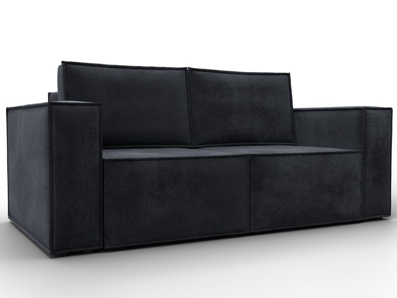 Диван прямой Куба мини, Велюр, TOWER 11 темно-серый