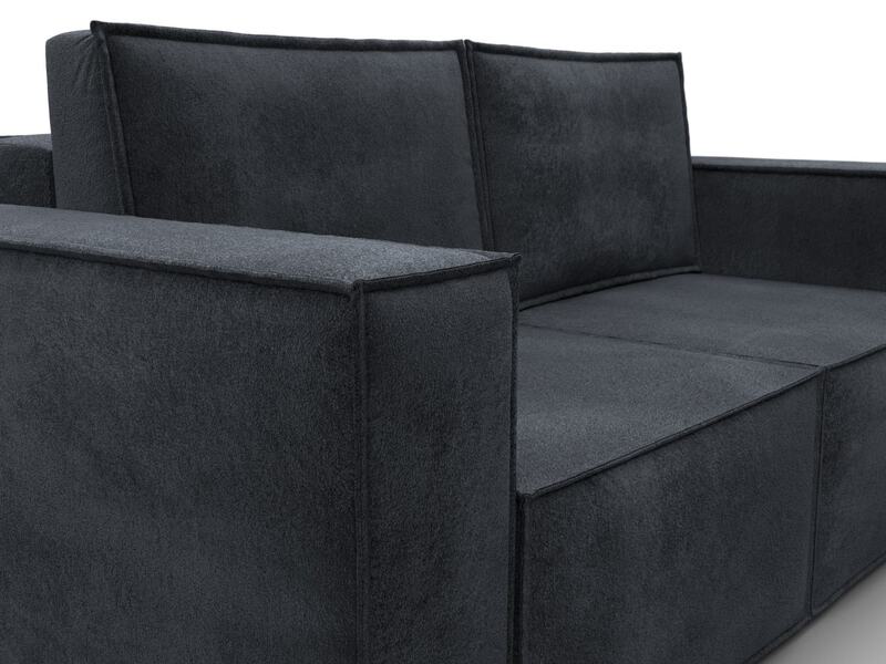 Диван прямой Куба мини, Велюр, TOWER 11 темно-серый