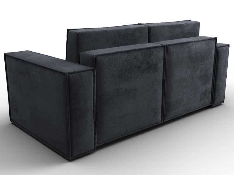 Диван прямой Куба мини, Велюр, TOWER 11 темно-серый