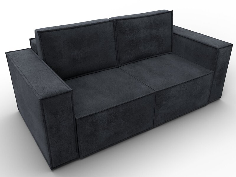 Диван прямой Куба мини, Велюр, TOWER 11 темно-серый