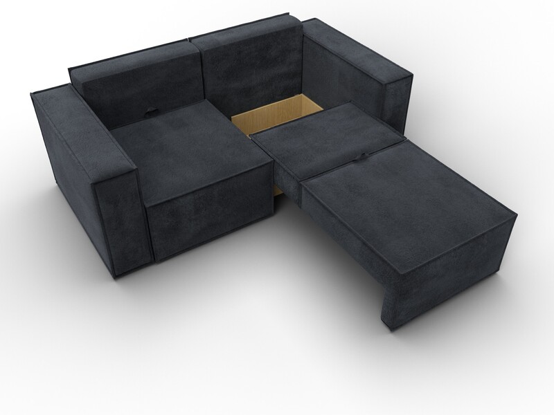 Диван прямой Куба мини, Велюр, TOWER 11 темно-серый