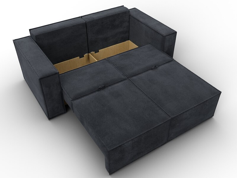 Диван прямой Куба мини, Велюр, TOWER 11 темно-серый