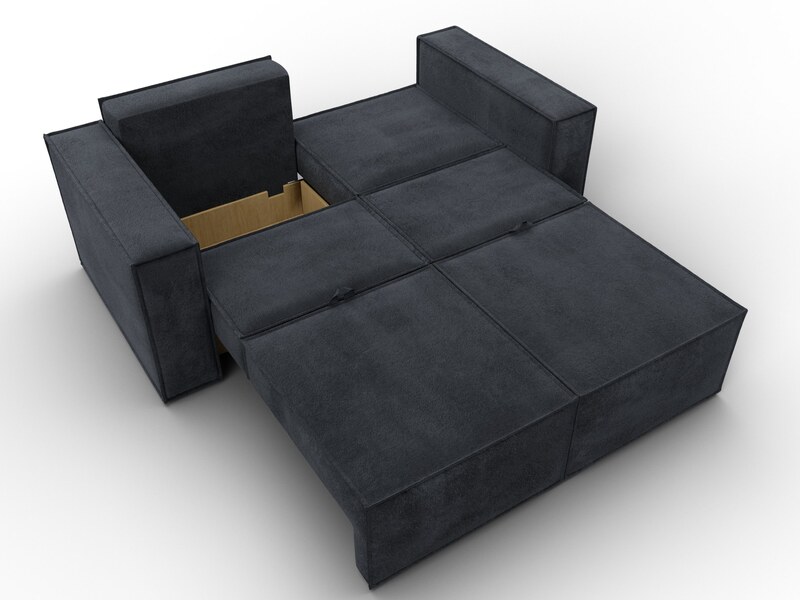 Диван прямой Куба мини, Велюр, TOWER 11 темно-серый