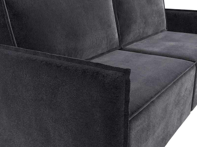 Диван прямой Либерти, Велюр, TOWER 11 темно-серый