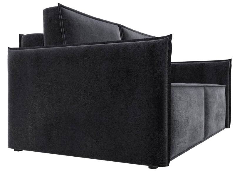 Диван прямой Либерти мини, Велюр, TOWER 11 темно-серый