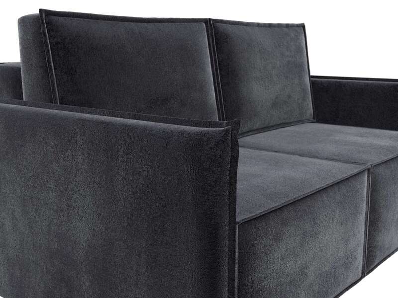 Диван прямой Либерти мини, Велюр, TOWER 11 темно-серый