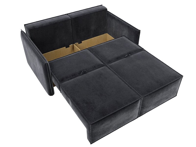 Диван прямой Либерти мини, Велюр, TOWER 11 темно-серый