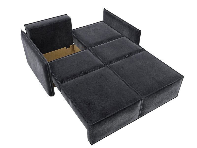 Диван прямой Либерти мини, Велюр, TOWER 11 темно-серый