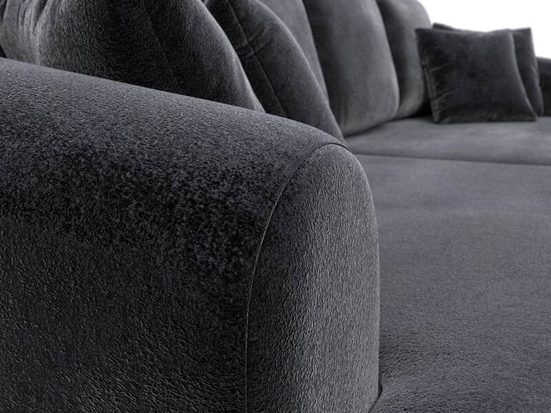 Диван прямой Милтон, Велюр, TOWER 11 темно-серый