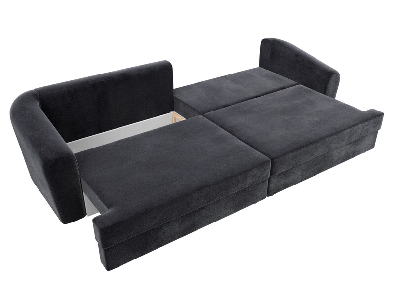 Диван прямой Милтон, Велюр, TOWER 11 темно-серый