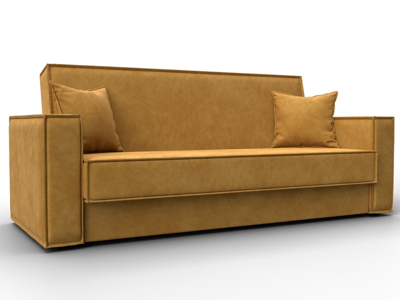 Диван-книжка Куба, Велюр, BRUT 10 желтый