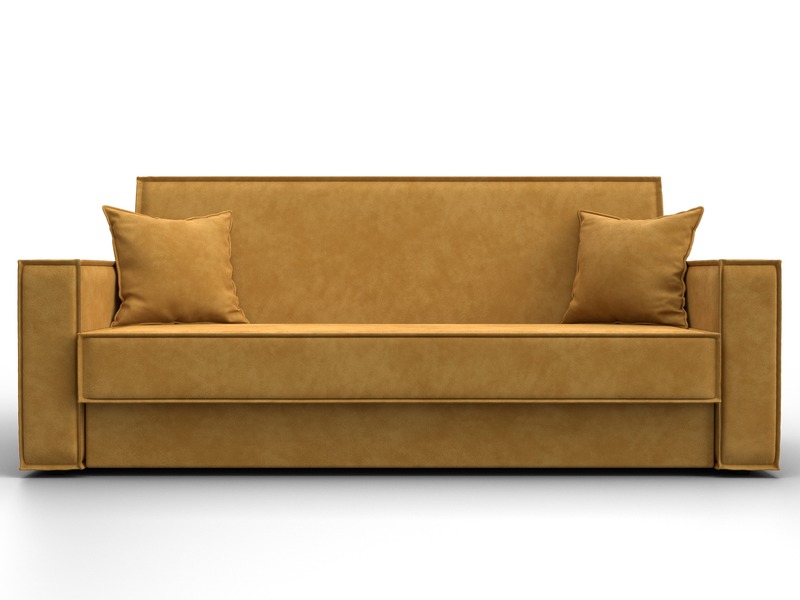 Диван-книжка Куба, Велюр, BRUT 10 желтый