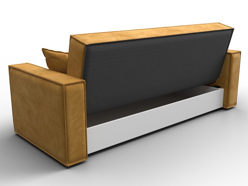 Диван-книжка Куба, Велюр, BRUT 10 желтый