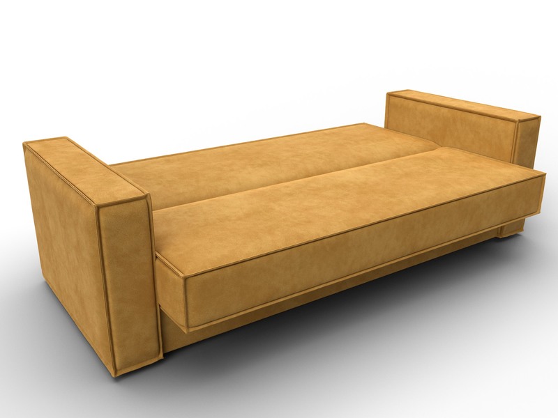 Диван-книжка Куба, Велюр, BRUT 10 желтый