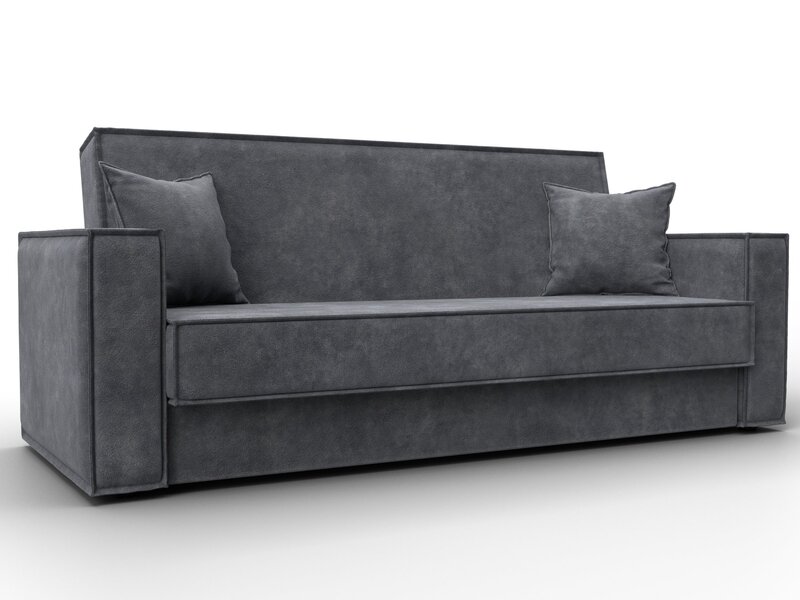 Диван-книжка Куба, Велюр, BRUT 16 темно-серый