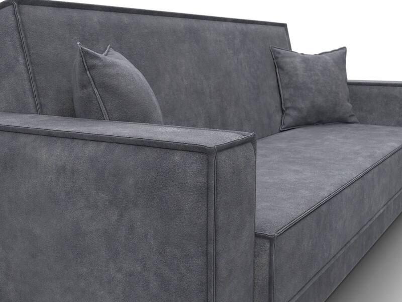 Диван-книжка Куба, Велюр, BRUT 16 темно-серый