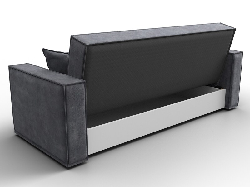 Диван-книжка Куба, Велюр, BRUT 16 темно-серый