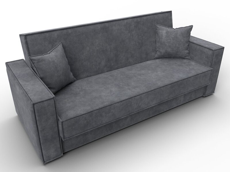 Диван-книжка Куба, Велюр, BRUT 16 темно-серый