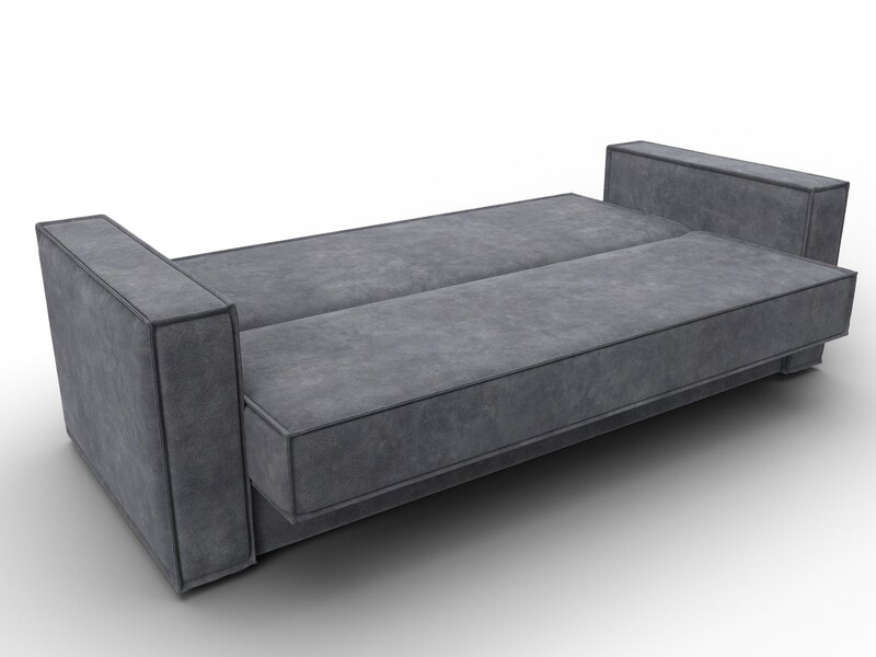 Диван-книжка Куба, Велюр, BRUT 16 темно-серый